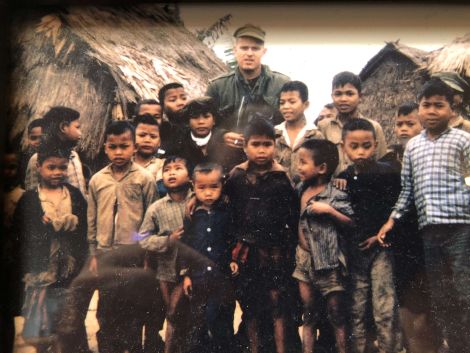 Paul Ehline with Mong Villagers